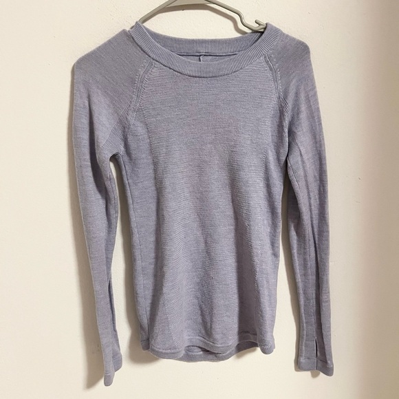 Lululemon Sit In Lotus Sweater Heathered Lavender Dust - Picture 4 of 8
